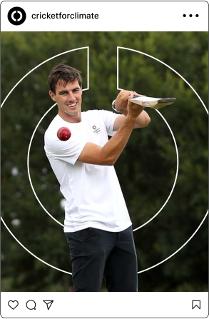 Pat Cummins hitting a cricket ball